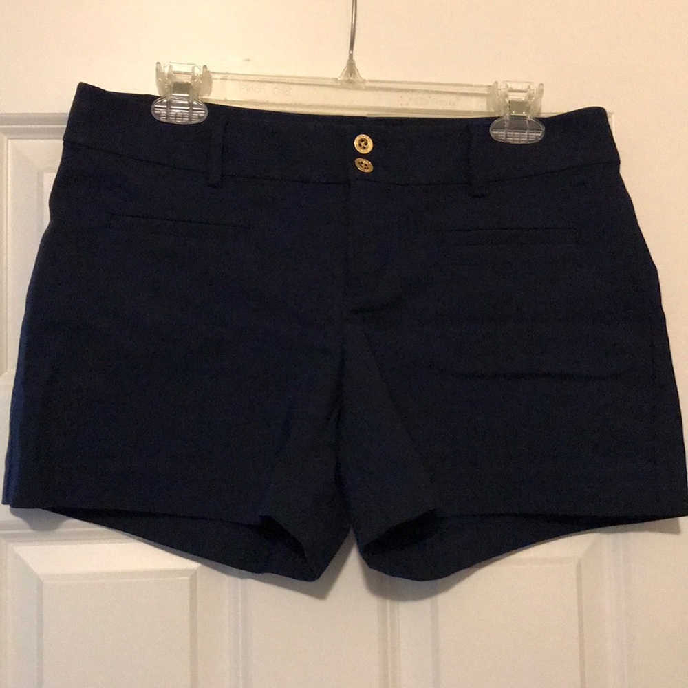 Lilly Pulitzer Joette Dinner Shorts Navy 8 NWT